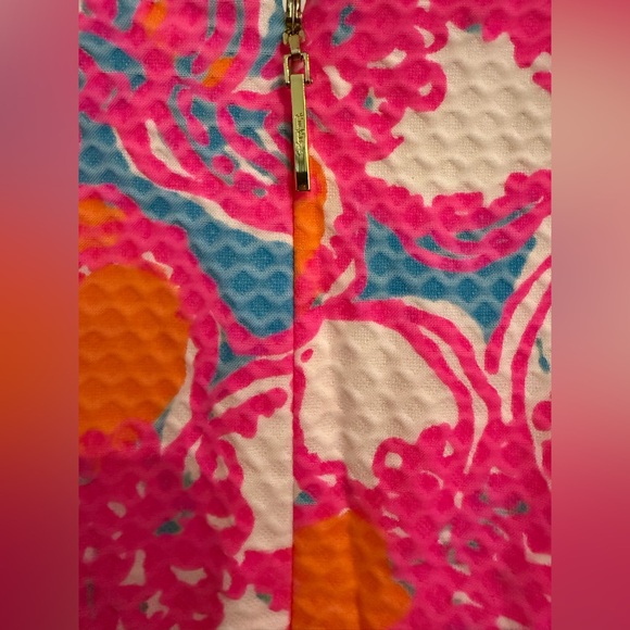 🌴 Lilly Pulitzer Iggy Shorely Blue “Feeling Tanked” Mini Shift Dress – Size 2 - Picture 4 of 6